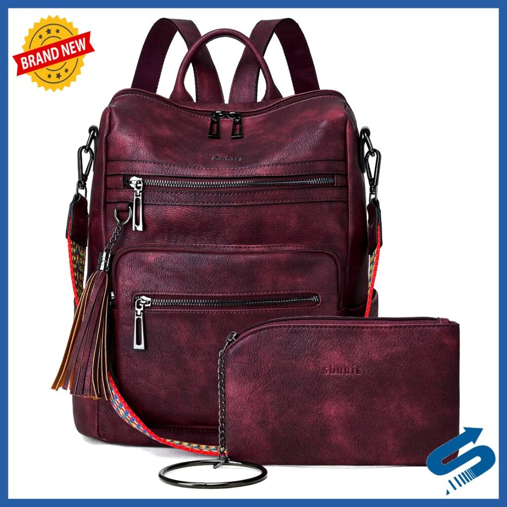 Leather Backpack Purse Convertible Shoulder Bag Travel Designer Fashion